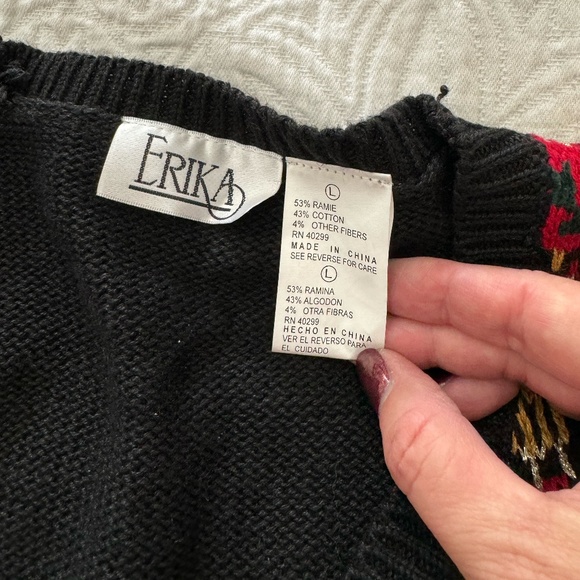 Vintage Grandma Core Style Christmas Sweater Vest - Picture 3 of 4